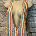 Beach Riot NWT  Rainbow Striped Dress Women’s XS Coverup Beach Swim Dress Photo 5
