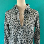 Brooks Brothers  Liberty Blue Paisley Print 100% Cotton Long Sleeve Dress Size M Photo 1