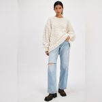 Free People Cable Knit Sweatshirt Photo 2