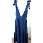 House of Harlow 1960 Blue Tired Linen Tie Strap Dress Size Large Photo 4