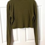 Pretty Little Thing Long Sleeve Pocket Detail Waffle Knit Crop Top Photo 5