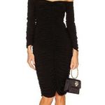 Norma Kamali  Off Shoulder Slinky Dress in Black Photo 0