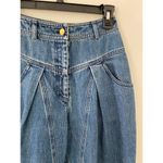 Michael Kors Collection Tapered Y2K 90s Style Front Pleated Blue Jeans Denim 0 Photo 4