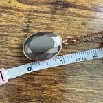 Fossil NWT Rose Gold Tone Gray Faceted Pendant 23” Necklace Photo 8