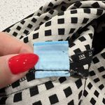 J. McLaughlin  Size 2 Dress Pants Black Cosmo Gingham Flat Front Straight Leg Photo 8