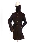 Coach Single Breasted Brown Wool Belted Fully Lined Coat Sz Med Photo 2