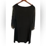 MSK cowl neck drapey flowy beaded‎ studded dress Black Size L Photo 4