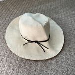 Aritzia Talula Straw Sun Hat Summer Hat Wide Brim Black Bow Size Small / Medium Photo 1