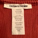 Caution to the Wind - Rusty Rose Faux wrap V neck Photo 4