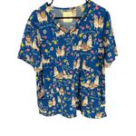 Cherokee Alpaca Picnic Scrubs Prints V Neck Top CK678 APPC Size 2XL Medical Vet Photo 0