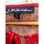 For Love & Lemons Red Floral Lace Long Sleeve Blouse Size Large Photo 6