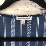 Charlotte Russe Navy Striped Button Dress Photo 4