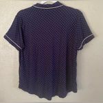 Kate Spade new york Evergreen Pajama Top Polka Dot Navy/pink Sz L Soft Comfy Photo 9