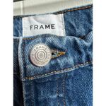 Frame Jeans Le Slouch Denim Medium Wash Straight Button Fly Leg Patch Mending Photo 3