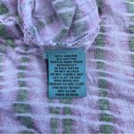 Letarte Beaded & Tasseled Short Sleeve Cropped Flowy Top Size XS S NEW Coverup Green Photo 4