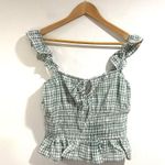 WAYF  smocked tank ruffled peplum gingham NWT medium Photo 5