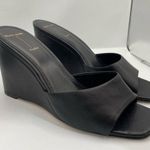 Black Suede Studio leather slip on wedge sandals women size 41/ 10US Photo 10