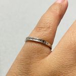 10K White Gold Round Diamond Wedding Anniversary Stackable Band Ring Size 7.25 Silver Photo 3