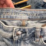American Eagle  Denim Baggy Mom Short Light Wash Distressed 2 Photo 9
