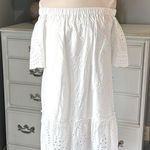Rebellion Romantic White Eyelet Cotton Dress  Womens Small New Photo 0