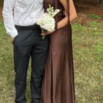 Birdy Grey  Matte Satin Espresso Dress Photo 3