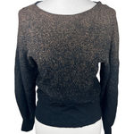 NWT APRICOT Women's Black Glitter Ombre Sparkle Knit Sweater Size S Photo 0