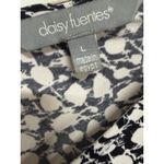 Daisy Fuentes  Black White VNeck Short Sleeve Dress Size Large Spackle Print Photo 4