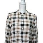 Equipment Womens Long Sleeve Silk Button Up Shirt Slim Signature Plaid Sz Small Photo 1