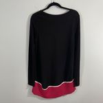 J Jill Women's Black & Red Trim Pullover Oversized Tunic Sweater Size S Photo 8