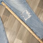 American Eagle  Mom Jeans High Rise Straight Leg Distressed Ripped Knee Blue 6 Photo 13