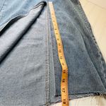 Happily Grey Crossover Waist Denim Maxi Skirt Raw Hem Split Casual Size 3/25 Blue Photo 11