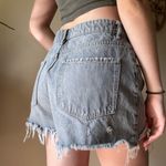 ZARA  Light Gray Denim Jean Shorts Photo 6