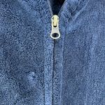 Alexander Del Rossa S/M blue zip front fleece robe house coat lounge grandma Size M Photo 3