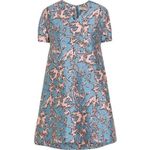 Balenciaga NWT. RUNWAY! $1745 printed Satin Dress FR 36 / US 4 blue Photo 5