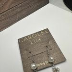 Carolee Lux Sterling Silver & Pearl Pierced Dangle Drop Earrings Photo 1