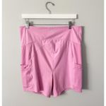 Free People Movement  x Hatch Maternity High-Waisted Shorts in Pink Orchid Photo 9
