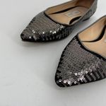 Jimmy Choo Romy Ballet Flats Point Toe Sequin Black Silver Photo 31