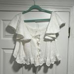 Free People Lace Party Sweater Top in White Photo 1