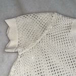 Revolve One Grey Day crocheted mesh short sleeve sweater White Size XS Photo 2