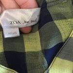 Zoa  New York Plaid Ruffle Blouse Small Sleeveless Cottagecore Chic Photo 4