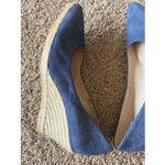 Eric Michael  Navy Blue Suede Leather TEVA Wedge Almond Toe Shoes Spain 38 7.5-8 Photo 10