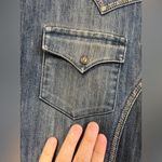 Wrangler  Women’s Blue Denim Snap Vest‎ – Size M Western Stud Detail Y2K Style Photo 3