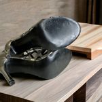 Kendall + Kylie  Elena Metallic Silver Cutout Caged Sandal Stiletto Heels Size 10 Photo 6