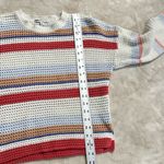Joie  Diza Crochet Sweater Women's XS Ivory Red Striped Long Sleeve Pullover RTR Photo 11