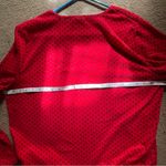 basic editions Woman’s basic edition red with black polka dots fleece pullover size 1X Photo 3