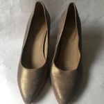 Eileen Fisher Hawk Metallic Suede Pump Block Heel size 8 Photo 1