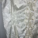 Victoria's Secret Vintage Gold label Victoria Secret Ivory Floral Lace Slip Rompe Lingerie Medium Photo 3