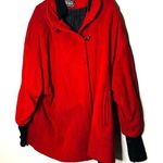 Vintage Portrait Red Wool Blend Sweater Cuff Button Front Jacket Size Medium Photo 0