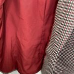 Nine West Womens Red Houndstooth Suit Jacket Blazer Size L NWT Career Office Photo 6