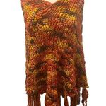 Micco Made in Japan Wool Poncho Orange Size M Photo 0